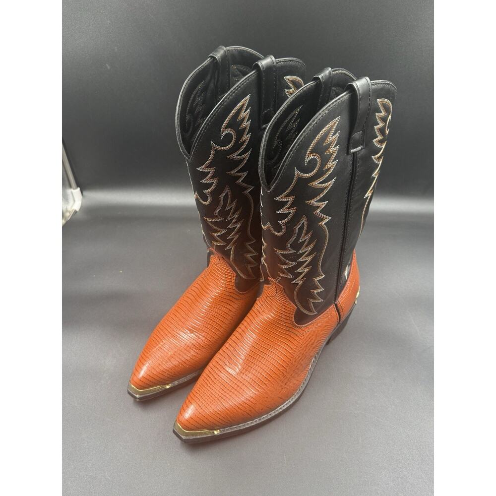 Men’s Laredo Two Tone Gold Trimmed Cowboy Boots